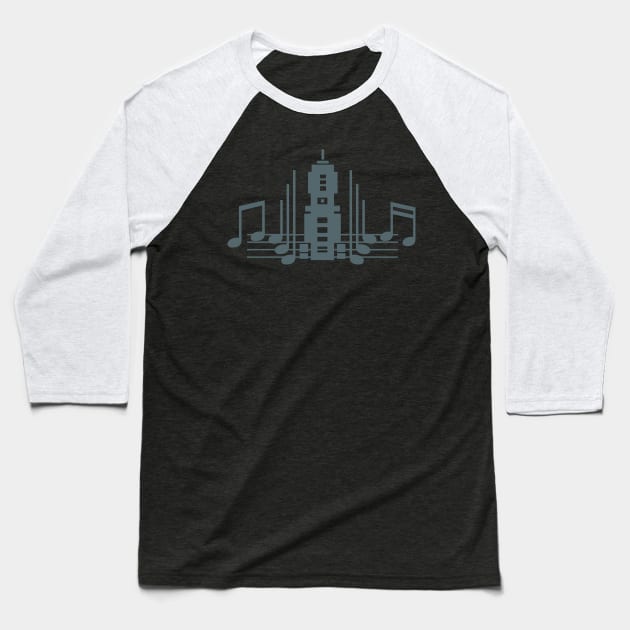 Music Melody City Baseball T-Shirt by urrin DESIGN